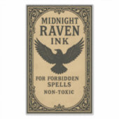 Midnight Raven Tinte - Halloween Apotheke Etikett (Vorderseite)