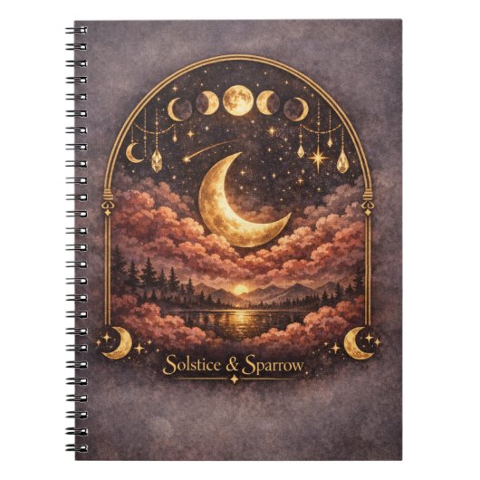 Midnight Reverie Celestial Notebook Notizblock (Vorderseite)