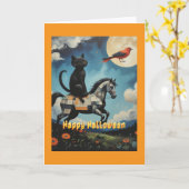 Midnight Ride: Black Cat & Wingless Wonder Karte (Gelbe Blume)