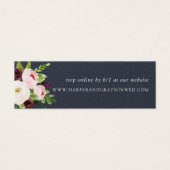 Midnight Romance Wedding Website RSVP Cards (Vorderseite)