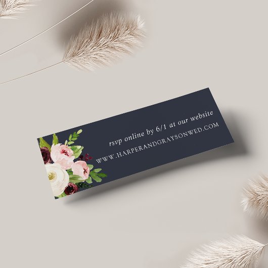 Midnight Romance Wedding Website RSVP Cards
