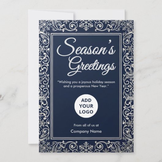 Midnight-Schneeflocke Unternehmens Feiertagskarte (Vorderseite)