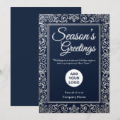 Midnight-Schneeflocke Unternehmens Feiertagskarte (Vorne/Hinten)