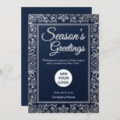 Midnight-Schneeflocken-Unternehmenskarte Feiertagskarte (Vorne/Hinten)