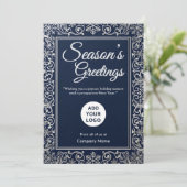 Midnight-Schneeflocken-Unternehmenskarte Feiertagskarte (Stehend Vorderseite)