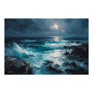 Midnight Serenade: Lunar Tide Poster