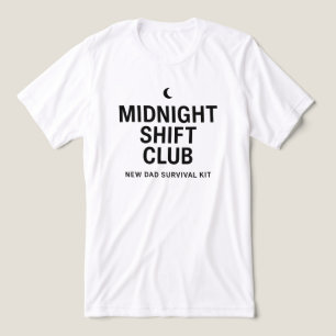 Midnight Shift Club Minimalistische Typografie-Des Tri-Blend Shirt