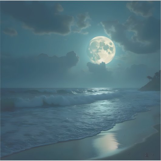 Midnight Shore - Square Vinyl Aufkleber (Vorderseite)