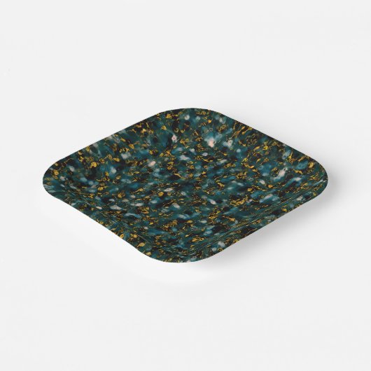 Midnight Sky Abstraction Pappteller (Gewinkelt)