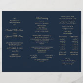 Midnight Sky Tri Fold Wedding Program (Vorderseite)