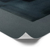 Midnight Slate Color Field Abstract Modern Wall Poster (Ecke)