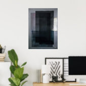 Midnight Slate Color Field Abstract Modern Wall Poster (Heimbüro)
