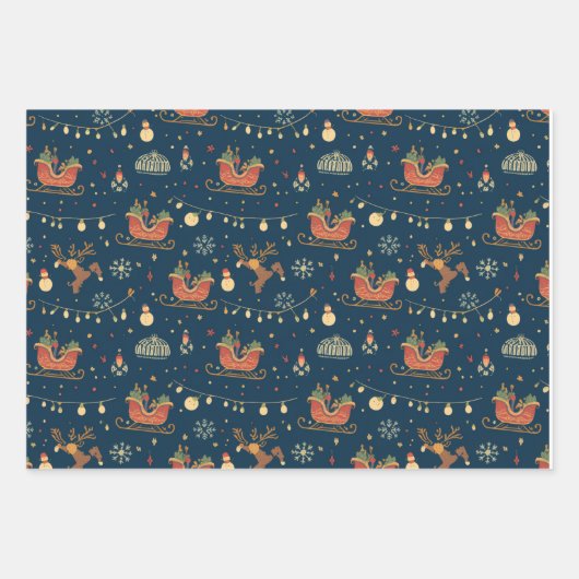 Midnight Sleigh Ride Geschenkpapier Set (Vorderseite 3)