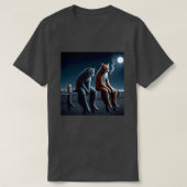 Midnight Smoking Cats Meme Art Funny Mood T-Shirts (Design vorne)