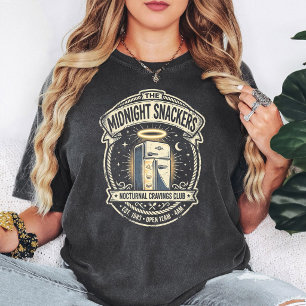 Midnight Snackers Club Retro-Kühlschrank-Design T-Shirt