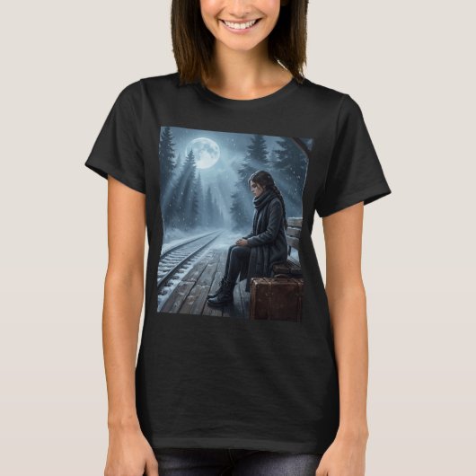 Midnight Solitude Shirt–Dark Dream Aesthetic tee (Vorderseite)