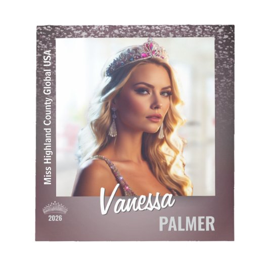 Midnight Sparkle Titlehalter Autograph Notepad Notizblock (Vorderseite)