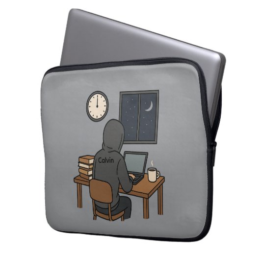 Midnight Study Laptopschutzhülle (Vorderseite Links)