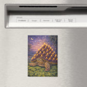 Midnight Sulcata Tortoise Fig birthday cake Magnet (In Situ (Geschirrspüler))