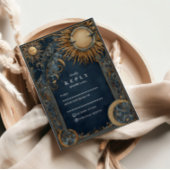 Midnight Sun Celestial Wedding RSVP Karte