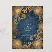 Midnight Sun Celestial Wedding Save The Date (Vorne/Hinten)