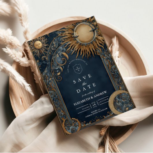 Midnight Sun Celestial Wedding Save The Date