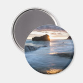 Midnight Sun Lofoten Islands Magnet (Vorderseite/Rückseite)