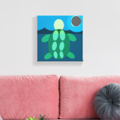 Midnight swim turtle on canvas leinwanddruck (Insitu (Wohnzimmer))