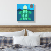 Midnight swim turtle on canvas leinwanddruck (Insitu (Schlafzimmer))