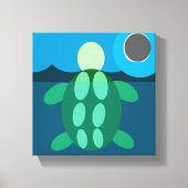 Midnight swim turtle on canvas leinwanddruck (Vorderseite)