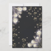 Midnight Thistle Celestial Hochzeitseinladung Einladung (Rückseite)
