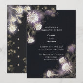Midnight Thistle Celestial Hochzeitseinladung Einladung (Vorne/Hinten)