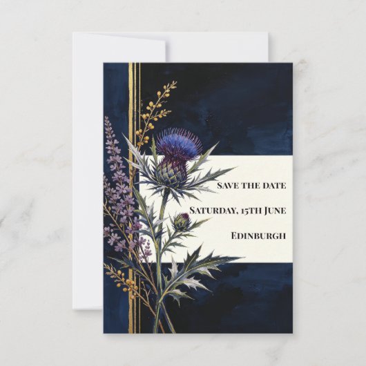 Midnight Thistle Copper Save The Date (Vorderseite)