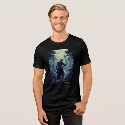 Midnight Wanderer's Path Tri-Blend Shirt (Vorderseite voll)