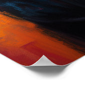 Midnight Watcher in Abstract Colors - Dark Whisper Poster (Ecke)