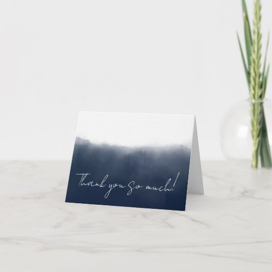 Midnight Watercolor Dankeskarte (Vorderseite)