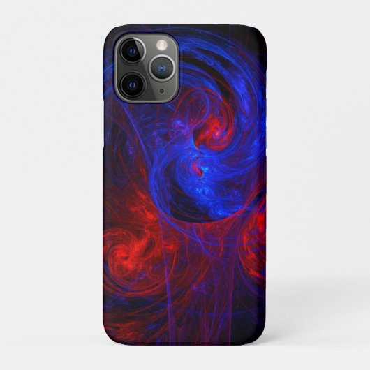 Midnight Wave - Abstraktes Fraktal Art Case-Mate iPhone Hülle (Rückseite)