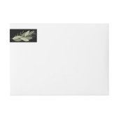 Midnight Wedding Sprigs Return Address Label (Vorderseite)