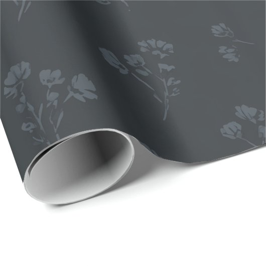 Midnight Wildflower-Wrapapier Geschenkpapier (Rolleneckpunkt)