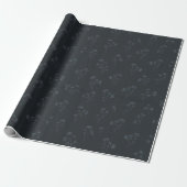Midnight Wildflower Wrapping Paper Geschenkpapier (Ungerollt)