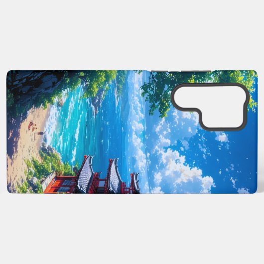 Midori to Umi no Michi Samsung Galaxy Hülle (Rückseite (Horizontal))