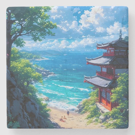 Midori to Umi no Michi Steinuntersetzer (Vorderseite)