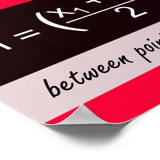 Midpoint Formel Math Poster (Ecke)