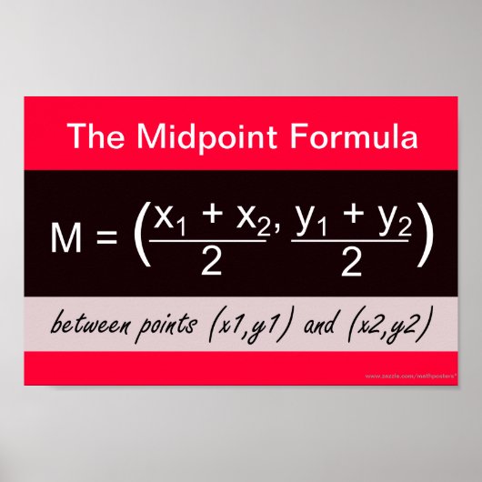 Midpoint Formel Math Poster (Vorne)