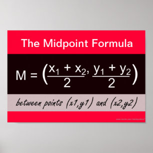 Midpoint Formula Math Poster