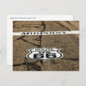 Midpoint Route 66 Sign - Adrian, Texas Postkarte (Vorne/Hinten)