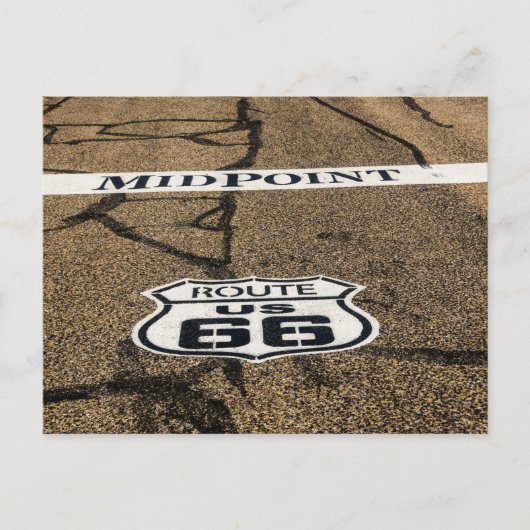 Midpoint Route 66 Sign - Adrian, Texas Postkarte (Vorderseite)