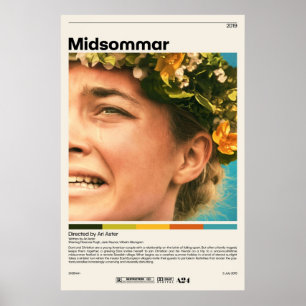 Midsommar Ari Aster Minimalist Film Vintage Retro Poster