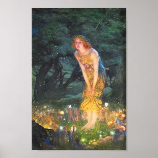 Midsommer Eve (1908) von Edward Robert Hughes Poster (Vorne)
