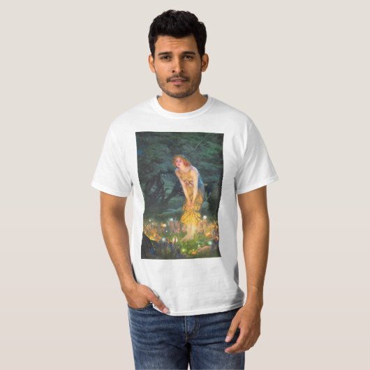 Midsommer Eve (1908) von Edward Robert Hughes T-Shirt (Vorne ganz)
